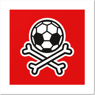 Soccer skull hooligan Posters and Art